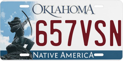 OK license plate 657VSN