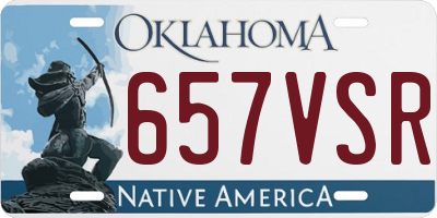 OK license plate 657VSR