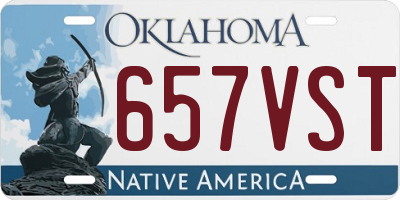 OK license plate 657VST