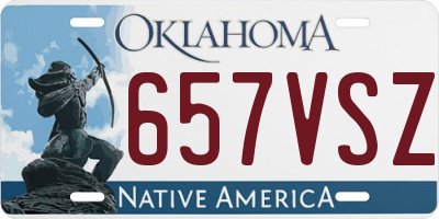 OK license plate 657VSZ