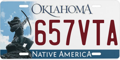 OK license plate 657VTA