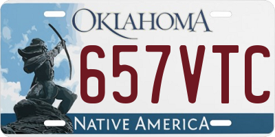 OK license plate 657VTC
