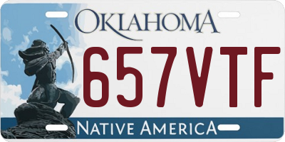 OK license plate 657VTF