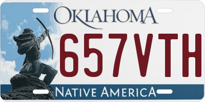 OK license plate 657VTH