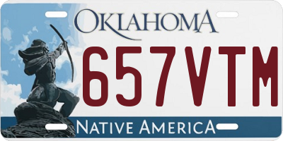 OK license plate 657VTM