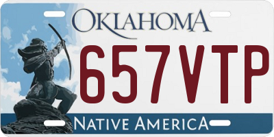 OK license plate 657VTP