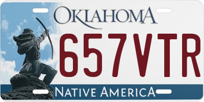 OK license plate 657VTR