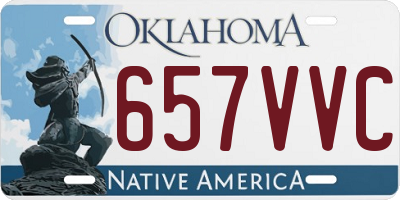 OK license plate 657VVC