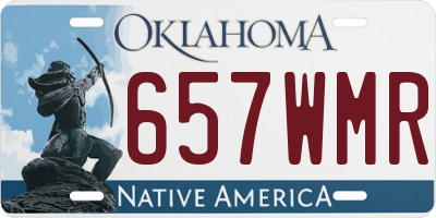 OK license plate 657WMR