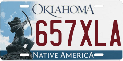 OK license plate 657XLA