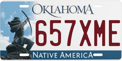 OK license plate 657XME