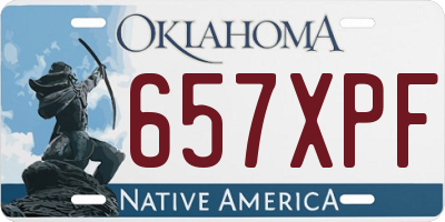 OK license plate 657XPF