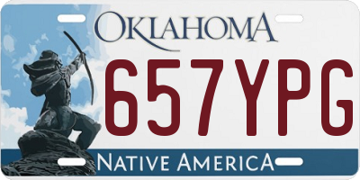 OK license plate 657YPG