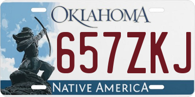 OK license plate 657ZKJ