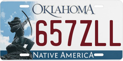 OK license plate 657ZLL