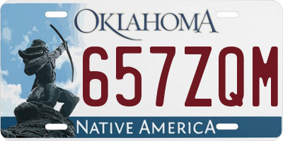 OK license plate 657ZQM