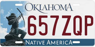 OK license plate 657ZQP