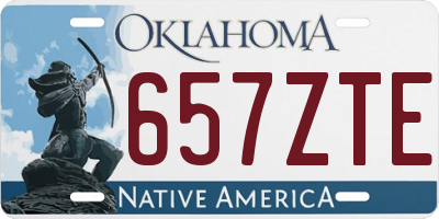 OK license plate 657ZTE