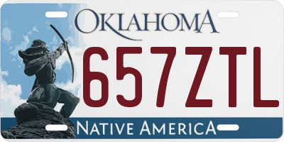 OK license plate 657ZTL