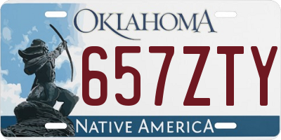 OK license plate 657ZTY