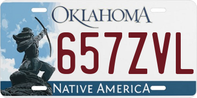 OK license plate 657ZVL