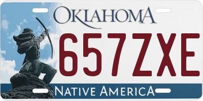 OK license plate 657ZXE