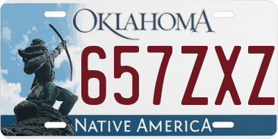 OK license plate 657ZXZ
