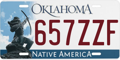 OK license plate 657ZZF
