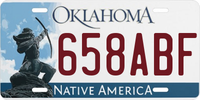 OK license plate 658ABF