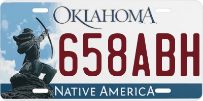 OK license plate 658ABH