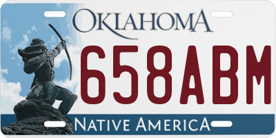 OK license plate 658ABM