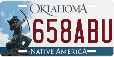 OK license plate 658ABU