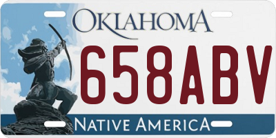 OK license plate 658ABV