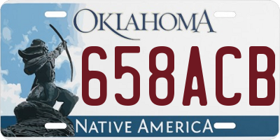 OK license plate 658ACB
