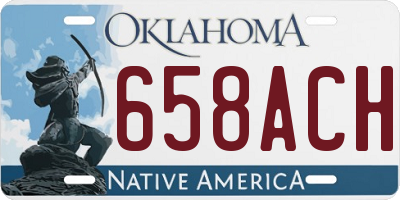 OK license plate 658ACH