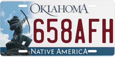 OK license plate 658AFH