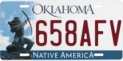OK license plate 658AFV