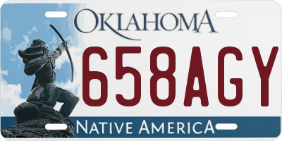 OK license plate 658AGY
