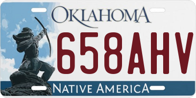 OK license plate 658AHV