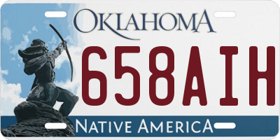 OK license plate 658AIH