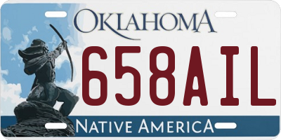 OK license plate 658AIL