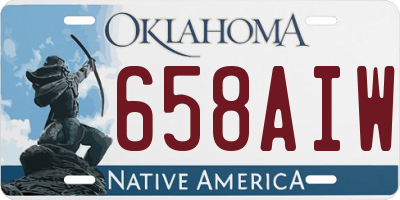 OK license plate 658AIW