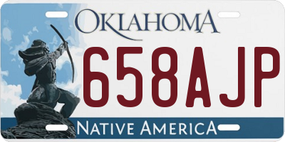 OK license plate 658AJP