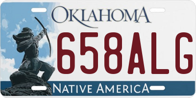 OK license plate 658ALG
