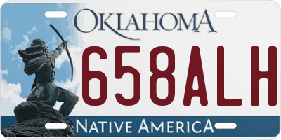 OK license plate 658ALH