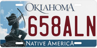 OK license plate 658ALN