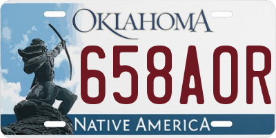 OK license plate 658AOR