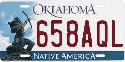 OK license plate 658AQL