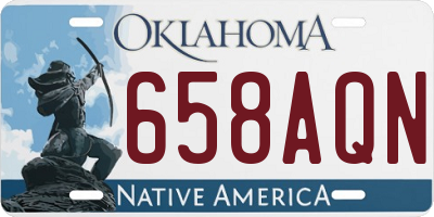 OK license plate 658AQN