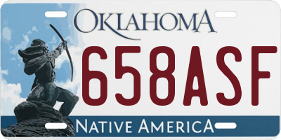 OK license plate 658ASF